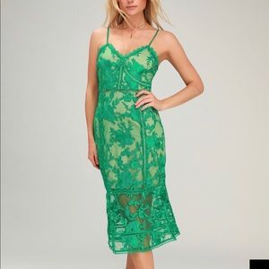 Lulus Midi Lace Dress